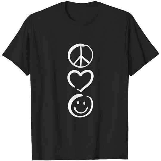 Peace Love and Happiness T Shirt