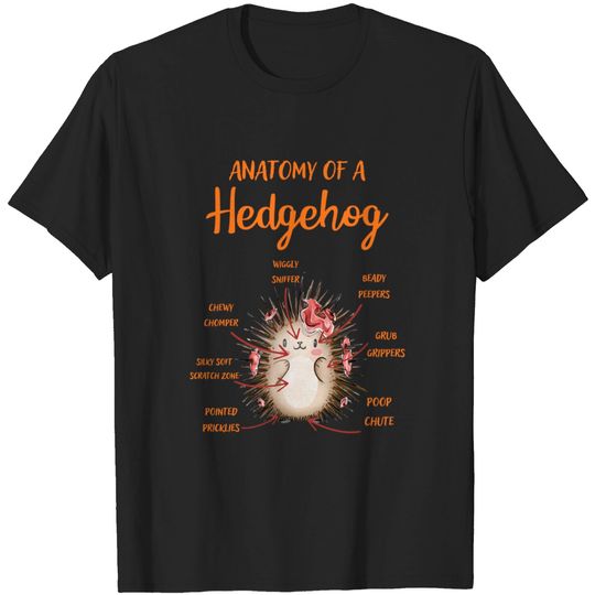 Hedgehog Anatomy Animal Lovers - Hedgehog - T-Shirt