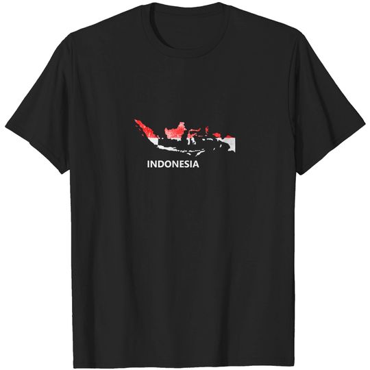 Indonesia Flag Pride Distressed T Shirt