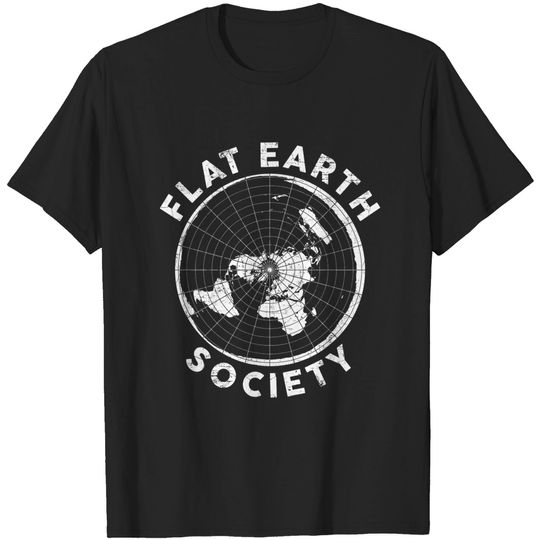 Flat Earth Society T Shirt Conspiracy Theory Earther Gift