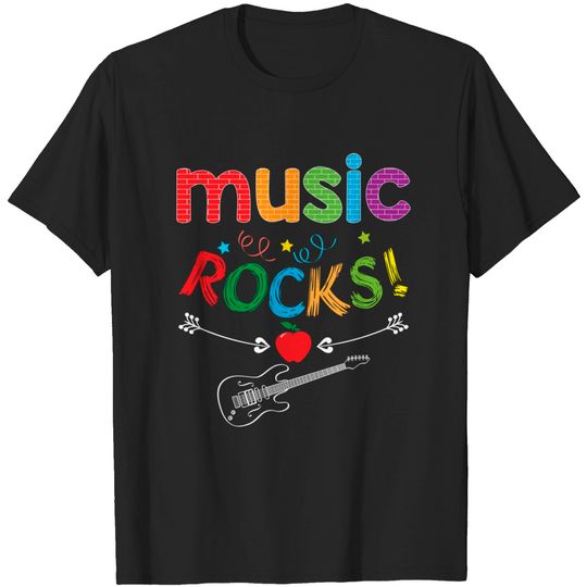 Music Rocks Teacher Student Back To School Team First Day Of T Shirt