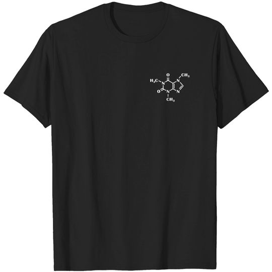 Caffeine Molecule Pocket Design - Coffee Lover And Barista T-Shirt