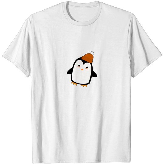 Kawaii Penguin with a beanie - Penguin - T-Shirt