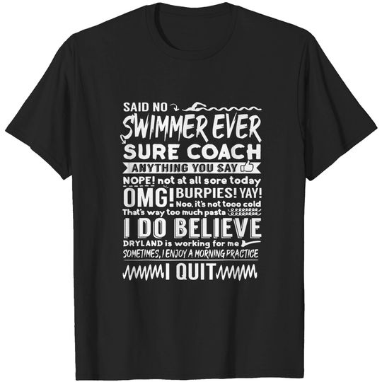 Competitive Swimming Quotes Beach T Shirt