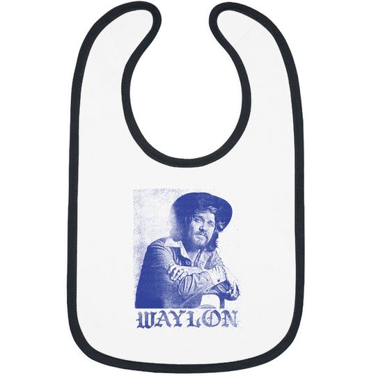Waylon Jennings / Vintage Aesthetic Faded Style Fan Design - Waylon Jennings - Bibs