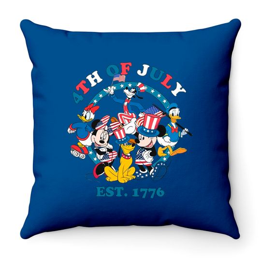 Disney 4th of July Mickey American Head Matching Throw Pillows