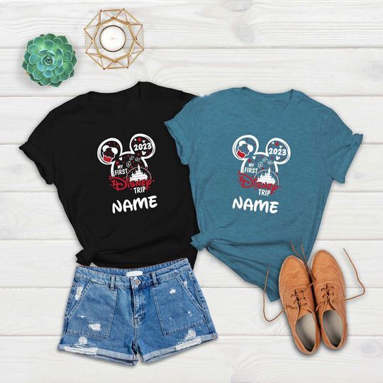 Custom Disney Trip Vacation 2023 Family Matching T-shirt