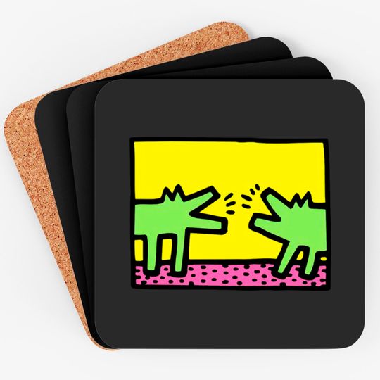 Keith Haring Dog Merch Coasters