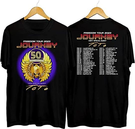 Journey Tour T-Shirt, Journey Freedom Tour 2023 50th Anniversary Shirt, Journey Concert