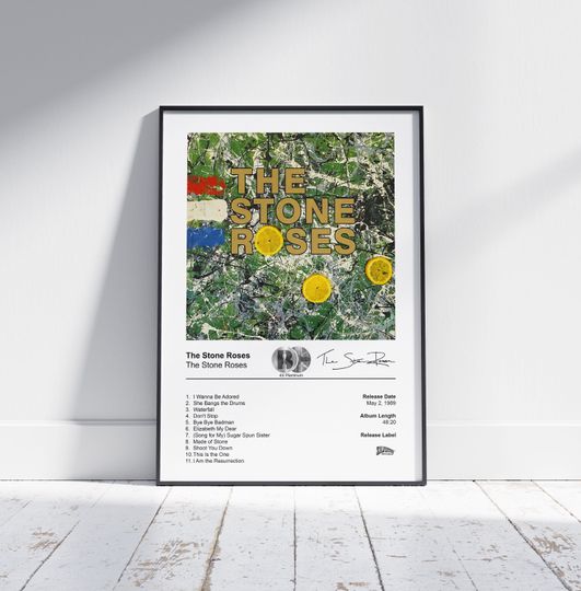 The Stone Roses Poster - The Stone Roses Album Cover Poster Print - Stone Roses Poster Print - Wall Art - Home Decor - Music Gift