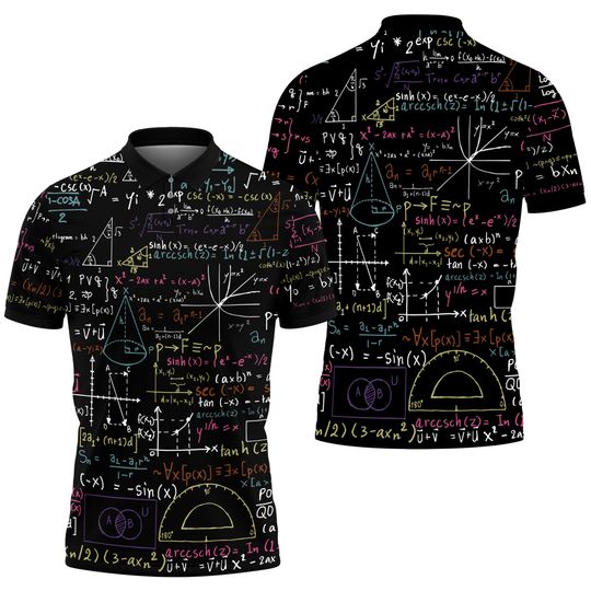 Math Calculation Polo Shirt Gift For Teachers Father's Day Polo Shirt