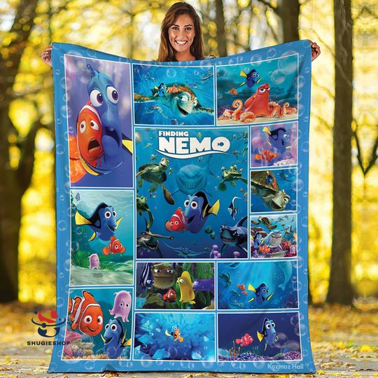 Personalized Finding Nemo Fleece Blanket, Finding Nemo Lover Gift
