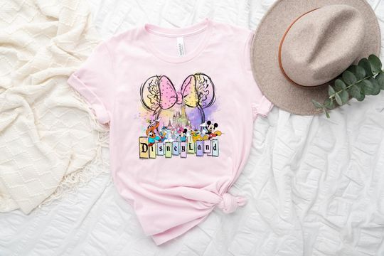 Disney Watercolor Castle Shirt, Disneyland 2023 Shirt