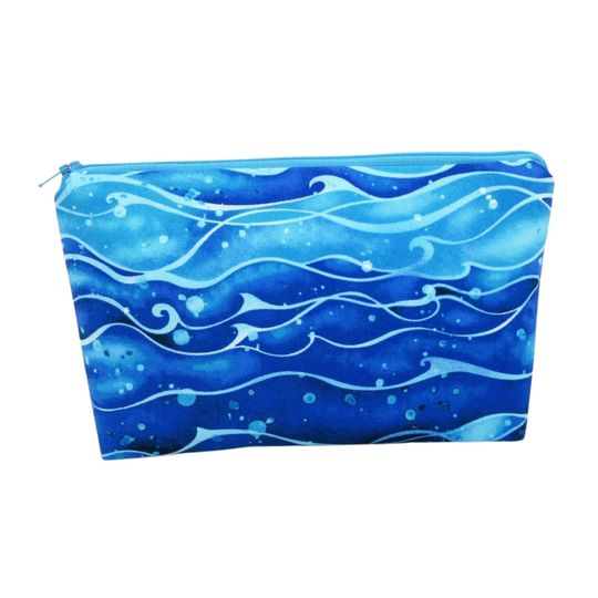 Make up Cotton Cosmetic Bags, Blue Pacific Ocean Bag