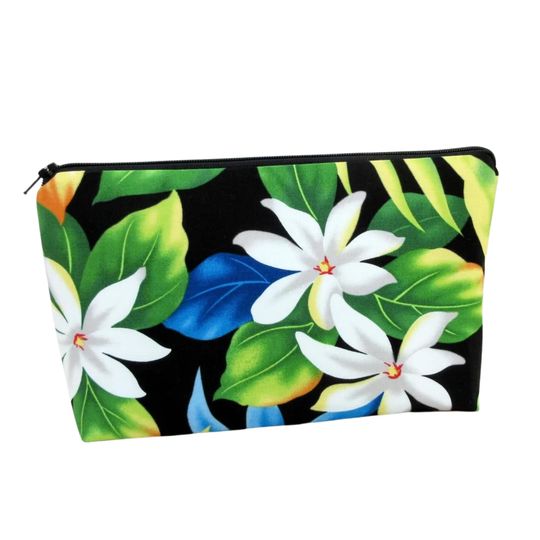 Make Up Bag, Aloha Tropical Leaves Cotton Cosmetic Bags