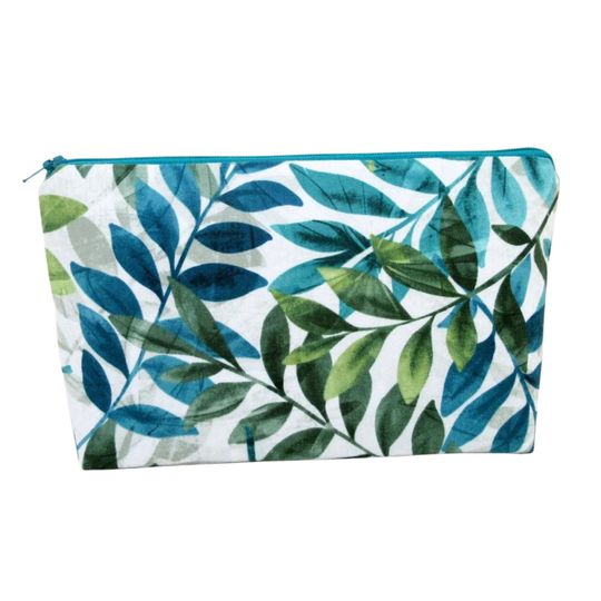 Tropical Leaves Bag Cotton Cosmetic Bags