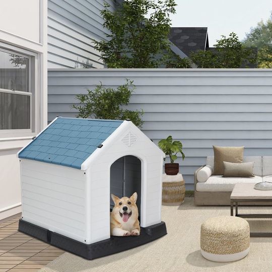Dog House Waterproof Indoor Outdoor Pet Shelter Kennel With Air Vents