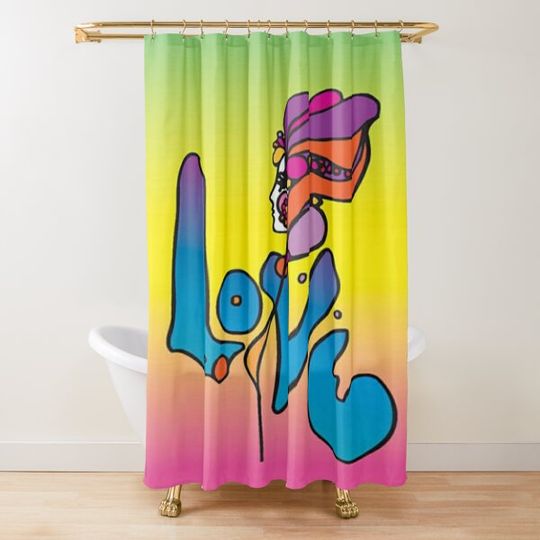 peter max digital painting for sale Shower Curtain