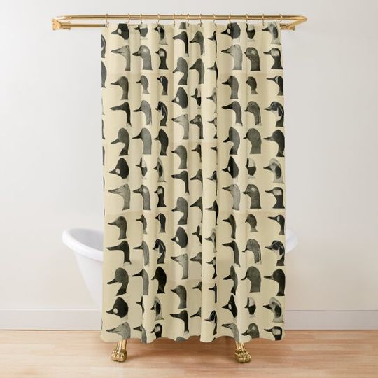 Vintage Duck Heads Shower Curtain