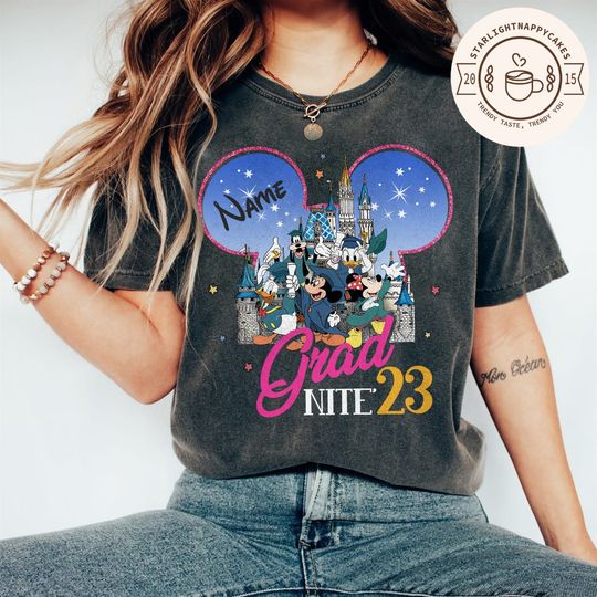 Personalized Disney Grad Nite 2023 shirt, Disney Mickey & friends Graduation shirt