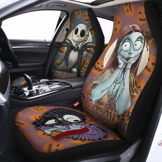 Jack Skellington and Sally Couple The Nightmare Before Christmas Car Seat Covers