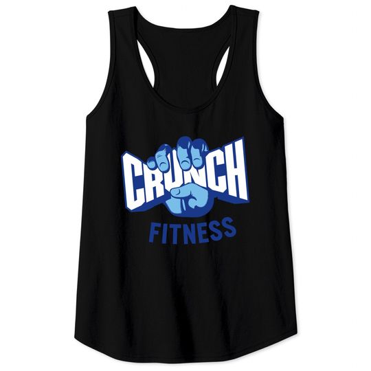 Crunch Fitness Gym Logo (Blue) Tank Tops