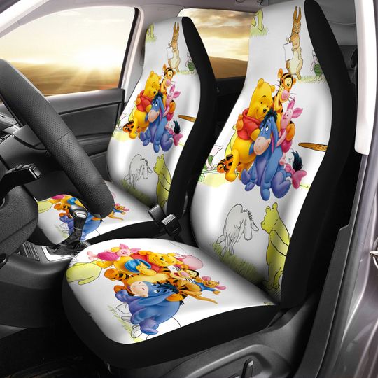 Winnie the Pooh Movie Character Universal Fit Car Seat Cover