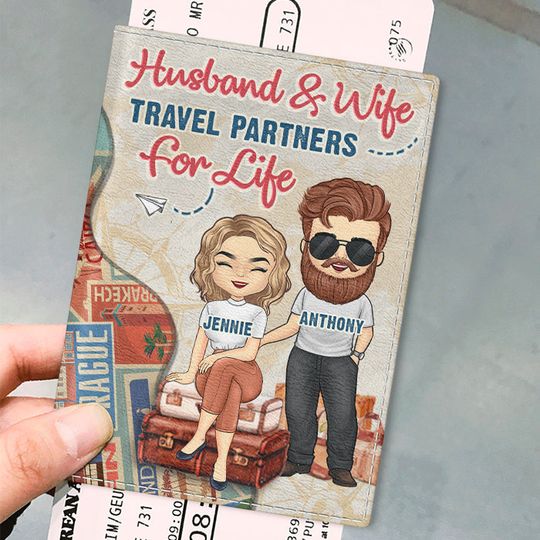Best Traveled Together - Personalized Passport Cover, Passport Holder