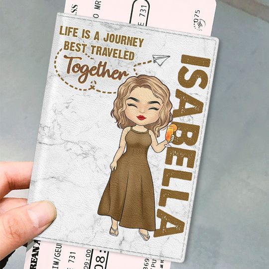 Life Is A Journey - Personalized Passport Cover, Passport Holder - Gift For Travel Lovers