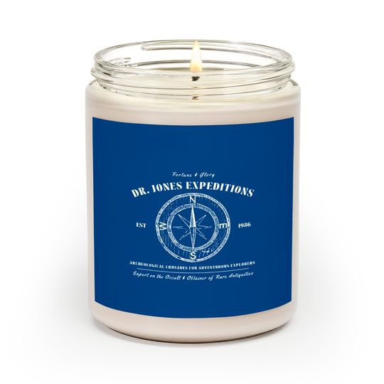 Dr. Jones Expeditions Scented Candles, Movie Lover Gift, Archeology Scented Candles