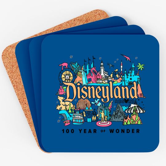 Retro Disneyland Resort Comfort Color Coasters | Vintage Disneyland Parks Coasters