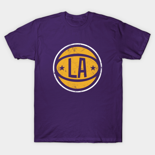 LA Retro Ball - Purple - Lakers - T-Shirt