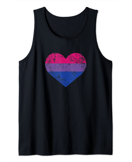 Bisexual Heart LGBTQ Pride Month Gift Tank Top