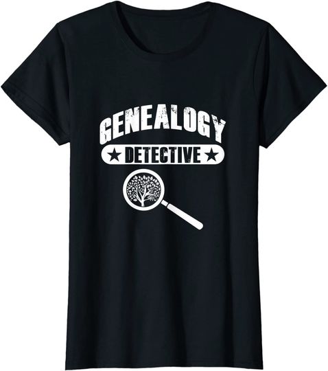 Womens Genealogy Detective Genealogist Roots Ancestry Ancestor Gift T-Shirt
