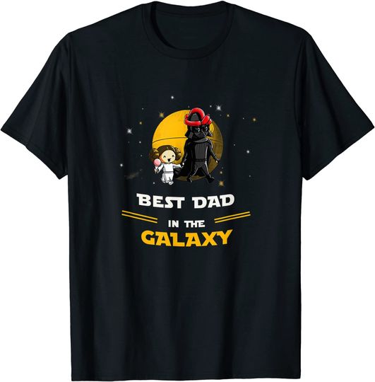 Best Dad in The Galaxy Mens T Shirt Father and Daughter