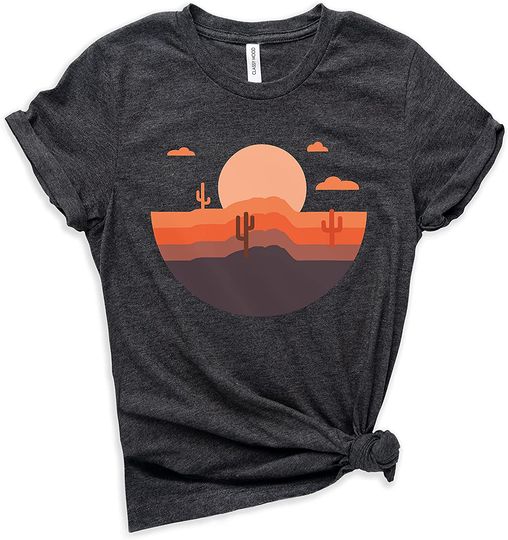 Classy Mood 70's Desert Retro Style Graphic Shirt Outdoors Camping T-shirt