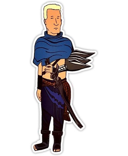 King of The Hill Boomhauer x Yasuo Sticker 2"