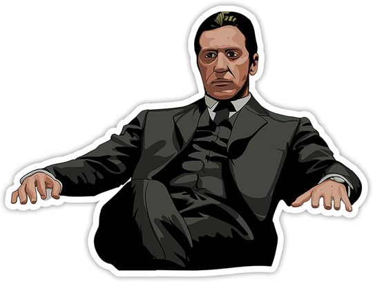 The Godfather Michael Corleone Never Let Anyone Know What You're Thinking Sticker 2"
