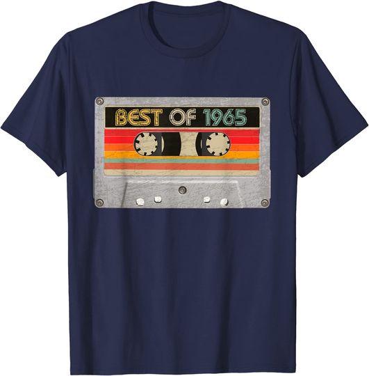 Best Of 1965 56th Birthday Gifts Cassette Tape Vintage T-Shirt