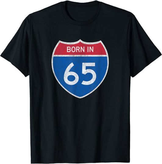 Gift for 56 Year Old: Road Sign 1965 56th Birthday T-Shirt