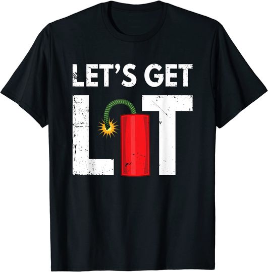 Let's Get Lit Firecracker 4th Of July T-Shirt