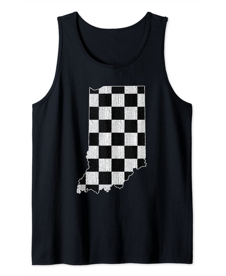 Indiana Race Checked Flag Tank Top