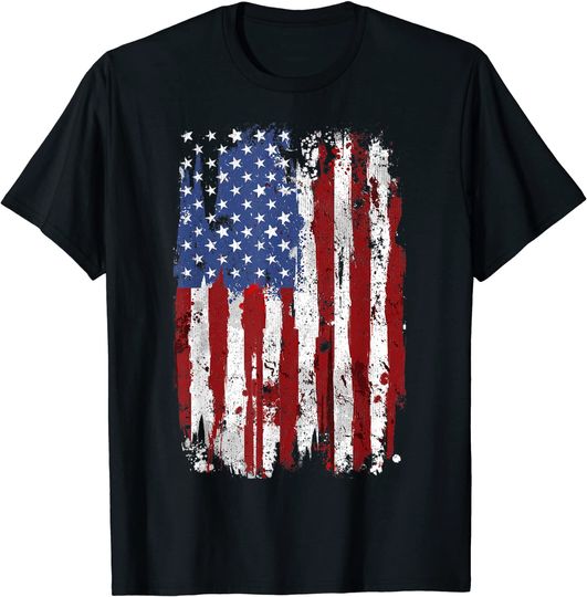 USA Flag American Flag United States of America 4th of July T-Shirt