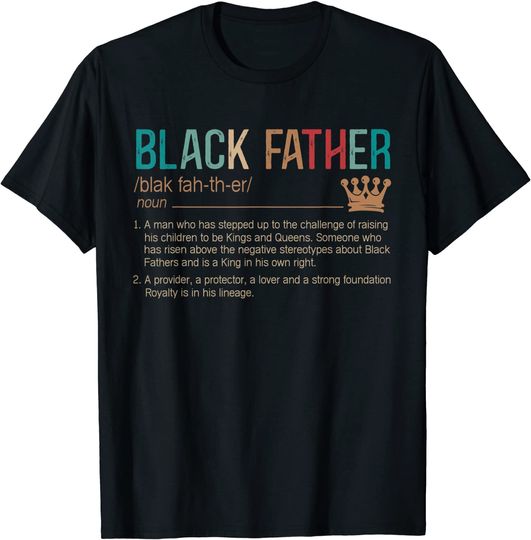 Black Father Noun Father Day T Shirt