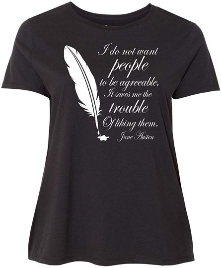 Jane Austen Quote Agreeable T Shirt