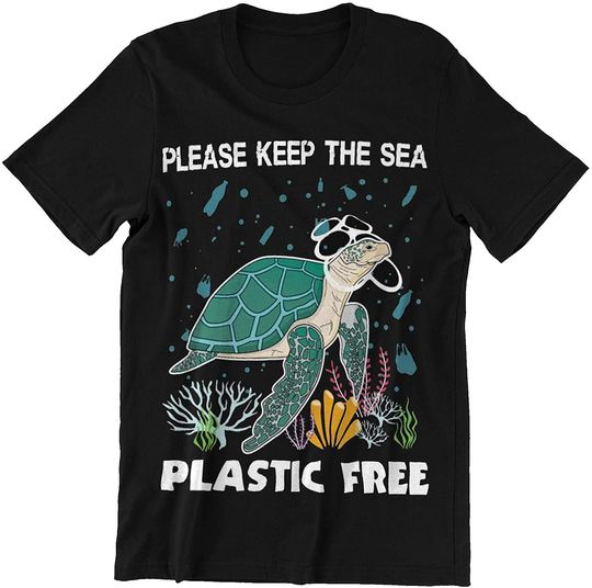 Earth Day Keep Sea Plastic Free Cute Turtle Shirt