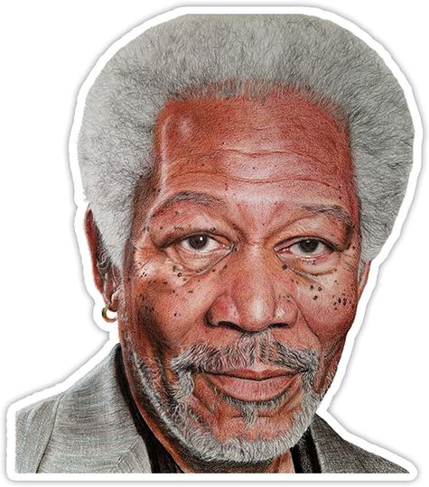 The Shawshank Redemption Drawing by Morgan Freeman Sticker 3