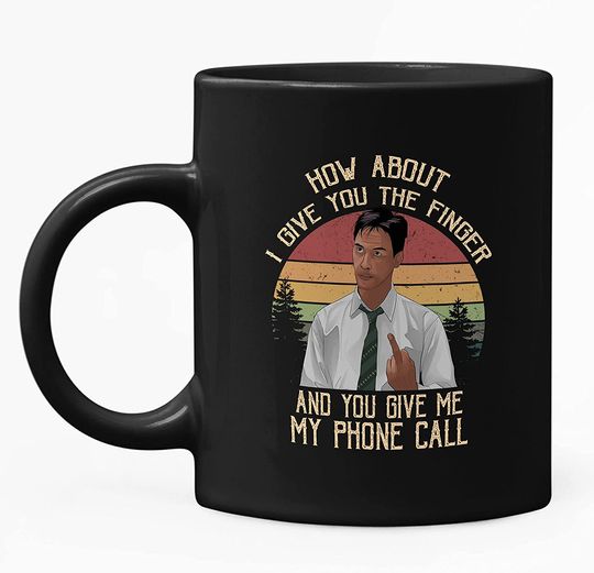 The Matrix Neo How About I Give You The Finger, And You Give Me My Phone Call Circle Mug 11oz