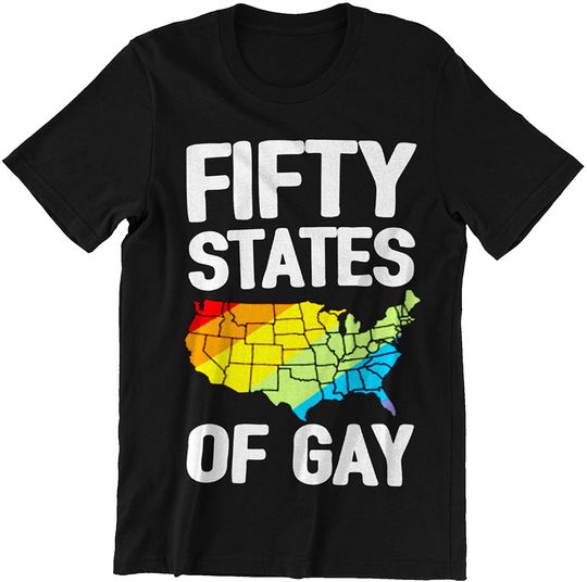 Fifty States of Gay LGBT USA Shirt