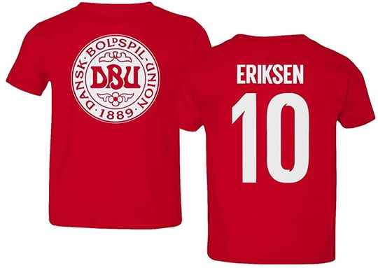 European Soccer 2021 Denmark #10 Christian Eriksen T-Shirt